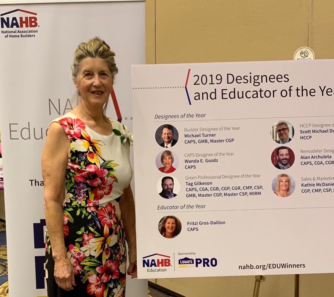 Fritzi Wins NAHB 2019 Educator of the Year Award!
